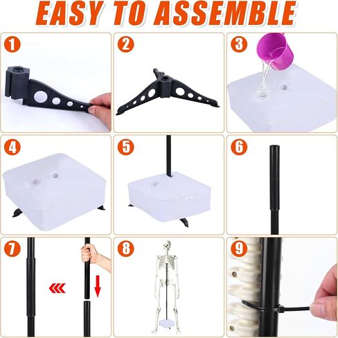 19mm Thickened Plastic Skeleton Stand Outdoor for 6FT Halloween Skeletons in Saudi Arabia