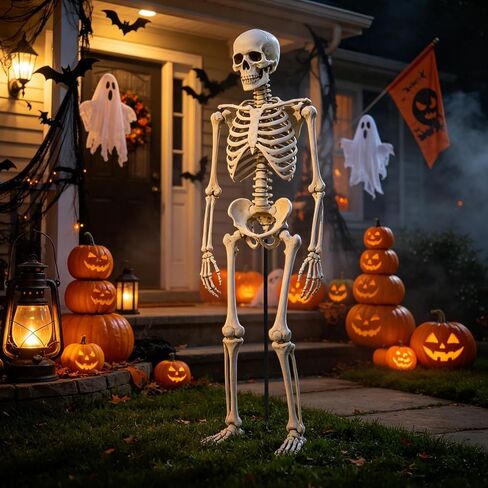 2 Sets Metal Skeleton Stand for 6ft Halloween Standing Skeleton, Black , Only Metal Stand Included, Skeleton Not Include, for Skeletons Halloween Decor Accessories, Skeleton Support Holder in Saudi Arabia
