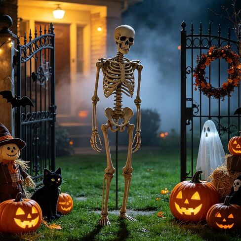 2 Sets Metal Skeleton Stand for 6ft Halloween Standing Skeleton, Black , Only Metal Stand Included, Skeleton Not Include, for Skeletons Halloween Decor Accessories, Skeleton Support Holder in Saudi Arabia