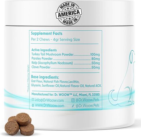 Dr. Woow Fresh Breath Dog Oral Care | Dog Breath Treats | 120 Chews in Saudi Arabia