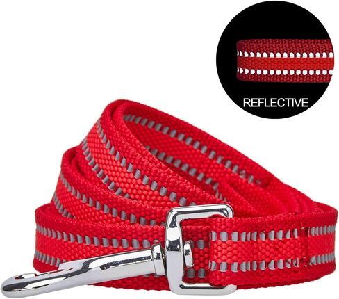مقود الكلاب من Blueberry Pet Essentials العاكس للعودة إلى الأساسيات، باللون الوردي الفرنسي، 5 أقدام × 5/8 بوصة، صغير، مقاود للكلاب in Kuwait