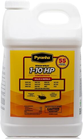 PYRANHA 1-10 HP Concentrate Refill 2.5 Gallon for 55 Gal Automatic Spray Systems - Barn Indoor Fly Control | Repels Horn, Deer, Horse, Stable, & Face Flies, Midge in Saudi Arabia