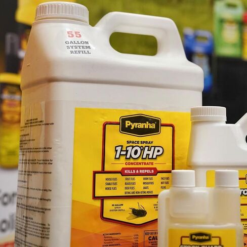 PYRANHA 1-10 HP Concentrate Refill 2.5 Gallon for 55 Gal Automatic Spray Systems - Barn Indoor Fly Control | Repels Horn, Deer, Horse, Stable, & Face Flies, Midge in Saudi Arabia