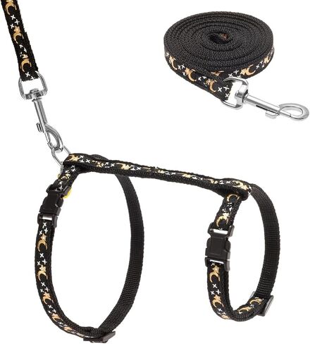 Cat Harness and Leash Set - Escape Proof Adjustable for Outdoor Walking with Safety Buckle for Small Animals Glow in The Dark in Kuwait
