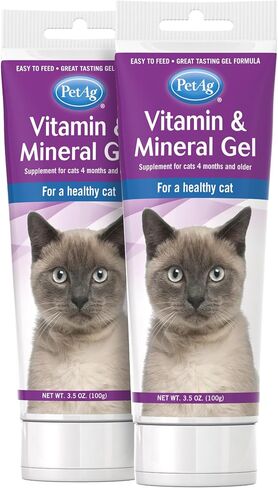 PetAg Vitamin and Mineral Gel Supplement - Immune Support for Cats - Contains Vitamin D and Zinc - 3.5 oz (2 Pack) in Kuwait