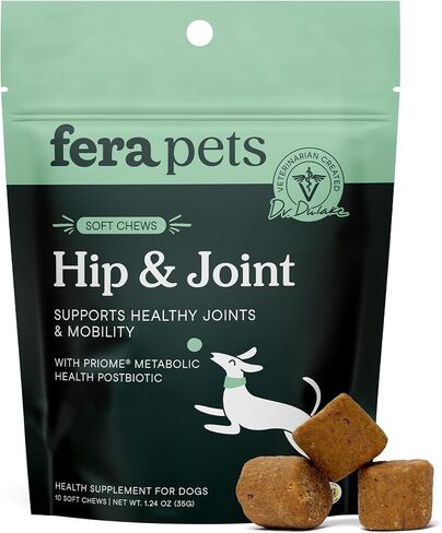 Fera Pets Hip & Joint Supplement for Dogs with Glucosamine, 90 Soft Chews in Saudi Arabia
