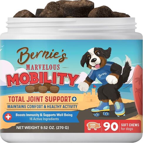 Bernie's Marvelous Mobility Dog Joint Supplement, Pork, 90 Soft Chews in Saudi Arabia