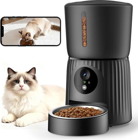 Faroro Automatic Cat Food Dispenser, 7L/30 Cups Timed Dry Food Dispenser for Cats and Dogs with Programmable Portion Control, up to 39 Portions, 4 Meals Per Day, 10s Voice Recording, Dual-Power Supply in Kuwait