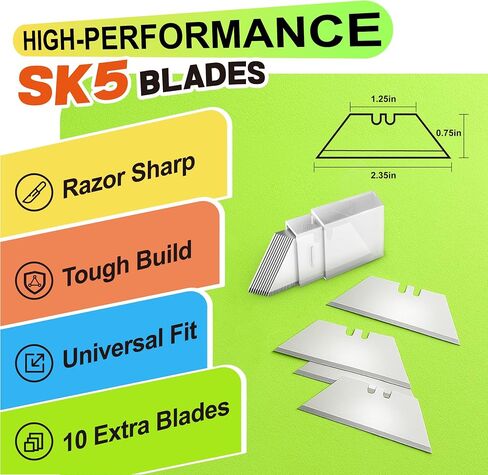 JETMORE 4 Pack Folding Utility Knife with Extra 10Pcs Blades and 4 Pack Box Cutter Utility Knife in Kuwait