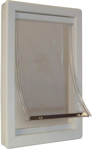 باب أوريجينال للحيوانات الأليفة مع إطار متحرك من ايديال بت برودكتس, 7" x 11.25" Flap Size, Medium - 7" x 11.25" Flap Size, Cream in Kuwait