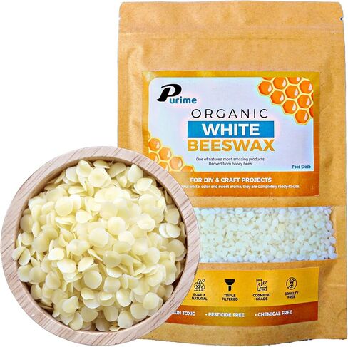 PURIME White Beeswax Pellets | Food-Grade, Pure, Triple-Filtered (1, Pounds) in Kuwait