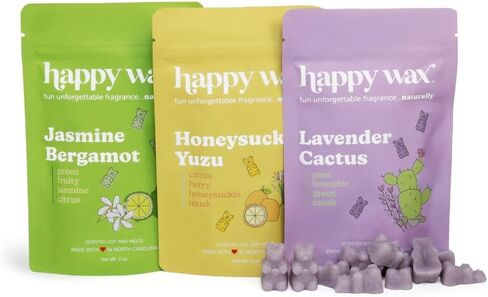 Happy Wax Lavender Lovers Collection: Natural, Non Toxic Scented Soy Wax Melts – Total 6oz Variety Pack: Lavender Cactus, Lavender Chamomile, Calming Lavender in Saudi Arabia