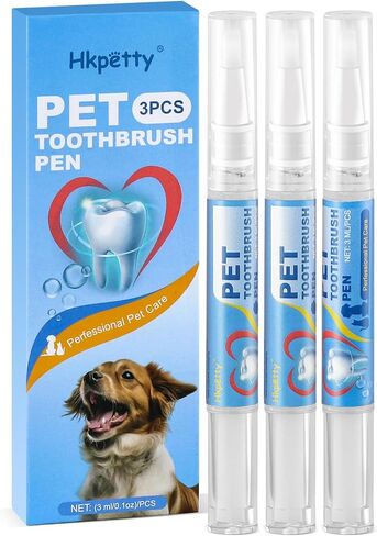 3PCS Pet Toothbrush Pen,Teeth Brightening Pen for Dog-Pet Dog/Cat Teeth Cleaning Pen for Dental Care,Dogs Cats Natural Plants Tartar Remover Tool in Kuwait