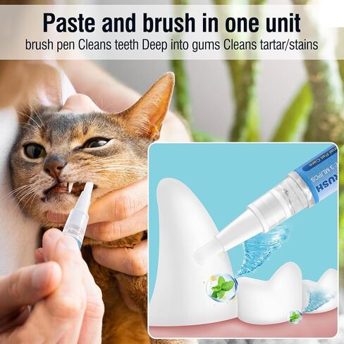 3PCS Pet Toothbrush Pen,Teeth Brightening Pen for Dog-Pet Dog/Cat Teeth Cleaning Pen for Dental Care,Dogs Cats Natural Plants Tartar Remover Tool in Kuwait