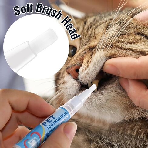 3PCS Pet Toothbrush Pen,Teeth Brightening Pen for Dog-Pet Dog/Cat Teeth Cleaning Pen for Dental Care,Dogs Cats Natural Plants Tartar Remover Tool in Kuwait