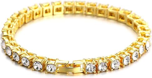 Halukakah Cat Collar Diamond Tennis Chain - Elite - Gold Chain for Cats & Kittens Iced Out - 18k Real Gold Plated 7" Collar Size - for Decoration Only - Get Your Cat Catwalk Ready in Kuwait
