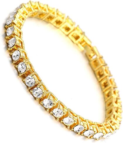 Halukakah Cat Collar Diamond Tennis Chain - Elite - Gold Chain for Cats & Kittens Iced Out - 18k Real Gold Plated 7" Collar Size - for Decoration Only - Get Your Cat Catwalk Ready in Kuwait