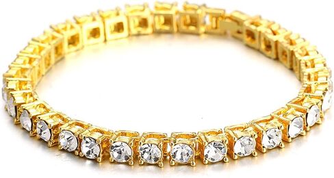 Halukakah Cat Collar Diamond Tennis Chain - Elite - Gold Chain for Cats & Kittens Iced Out - 18k Real Gold Plated 7" Collar Size - for Decoration Only - Get Your Cat Catwalk Ready in Kuwait