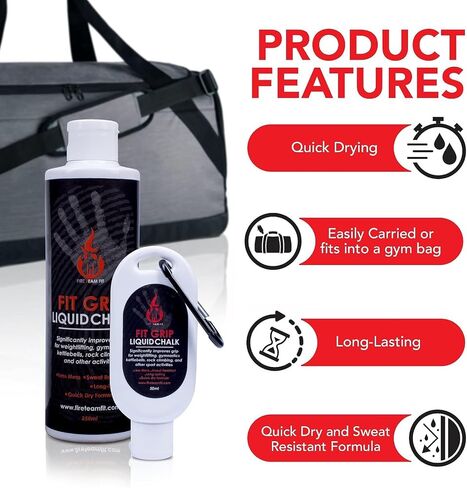 Liquid Chalk for Weight Lifting, Rock Climbing, Cross Training, & Powerlifting, Gym Approved Workout Chalk for Hands & Calluses in Kuwait
