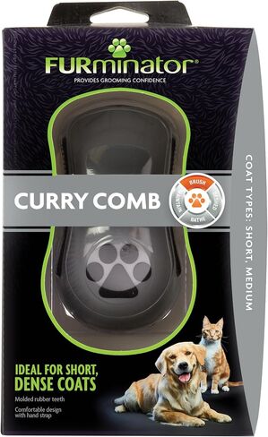 FURminator Curry Comb, Dog Comb with Rubber Teeth for Short and Medium Coats in Saudi Arabia