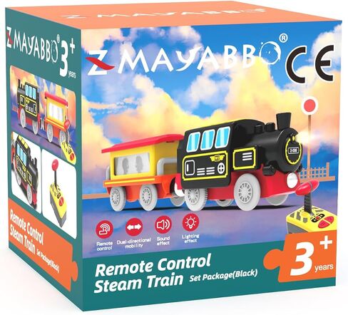 Motorized Train for Wooden Track, Remote Control Train with Magnetic Connection, Battery Operated Locomotive Trains for Toddlers, Compatible with Thomas, Brio, Chuggington in Kuwait