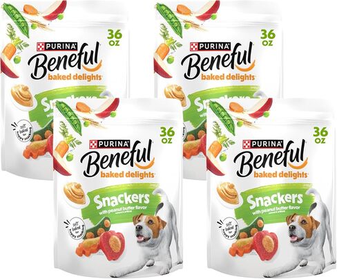 Beneful Purina Beneful Made in USA Facilities Dog Training Treats, Baked Delights Snackers - 36 oz. Pouch in Kuwait