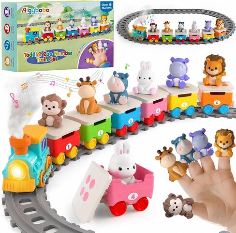 Farm Train Toys for Toddlers 1-3, Kids Electric Steam Musical Train Set in Saudi Arabia