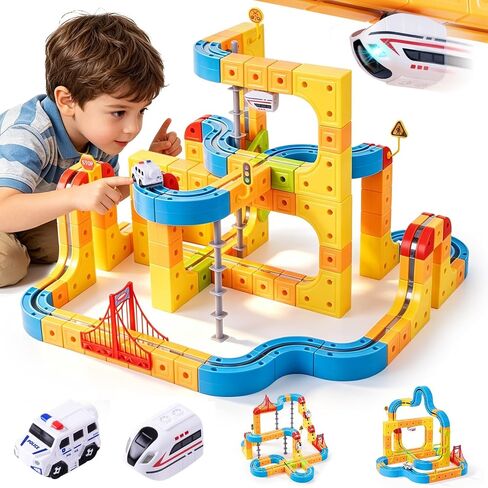 Gofunly Electric Train Set for Kids: 159 Pcs 3D Flexible Race Track Kit in Kuwait