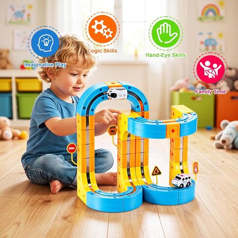 Gofunly Electric Train Set for Kids: 159 Pcs 3D Flexible Race Track Kit in Kuwait