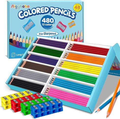 Colored Pencils Bulk, 240 Count Color Pencils for Kids Classroom, 12 Colors in Saudi Arabia