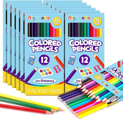12 Pack Colored Pencils, Color Pencils Bulk for Kids Classroom, 144 Count in Saudi Arabia