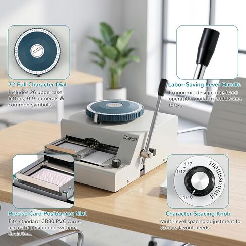 PVC Card Embosser 72 Characters Manual Credit ID Card Embossing in Kuwait