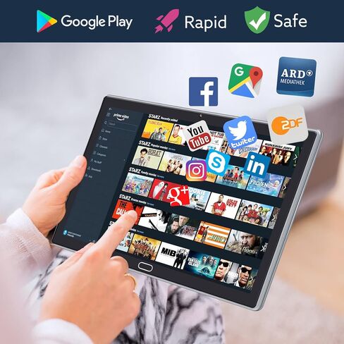 كمبيوتر محمول FHD مع شاشة تعمل باللمس، كمبيوتر لوحي 2 في 1 10.1 بوصة Android 10.0GMS، ذاكرة وصول عشوائي 4 جيجابايت، ذاكرة تخزين داخلية 64 جيجابايت كمبيوتر لوحي مع لوحة مفاتيح، قلم، بطارية 5000 مللي أمبير، تابلت خلوي 4G مع فتحة بطاقة Sim مزدوجة in Kuwait