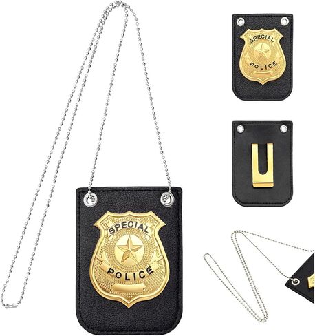 1 PC Police Badge, Cop Badges Costume for Necklace, Role Dress Up Accessories, Halloween Party Decoration in Kuwait