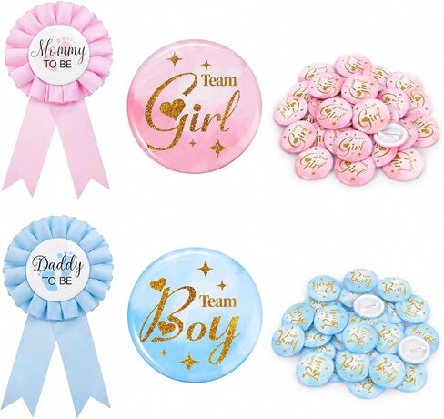 32Pcs Gender Reveal Pins Decorations Set for Gender Reveal Games in Kuwait