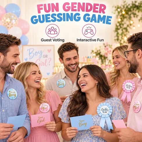 32Pcs Gender Reveal Pins Decorations Set for Gender Reveal Games in Kuwait