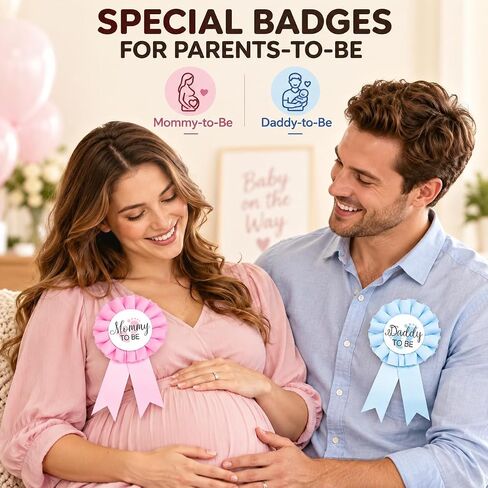 32Pcs Gender Reveal Pins Decorations Set for Gender Reveal Games in Kuwait