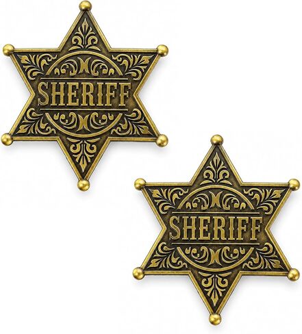 2Pcs Sheriff Badge for Kids, Toy Sheriff Badge Western Cowboy Party in Kuwait