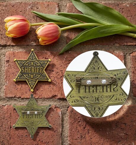 2Pcs Sheriff Badge for Kids, Toy Sheriff Badge Western Cowboy Party in Kuwait
