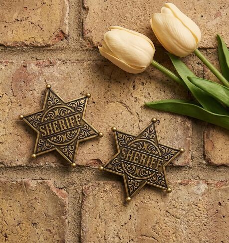 2Pcs Sheriff Badge for Kids, Toy Sheriff Badge Western Cowboy Party in Kuwait