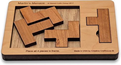 Five Fit Puzzle size small - a Brain Teaser Puzzle designed by Stewart Coffin in Kuwait