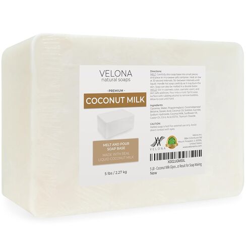 velona 5 lb - Coconut Milk Soap Base, Melt & Pour, SLS/SLES Free in Kuwait