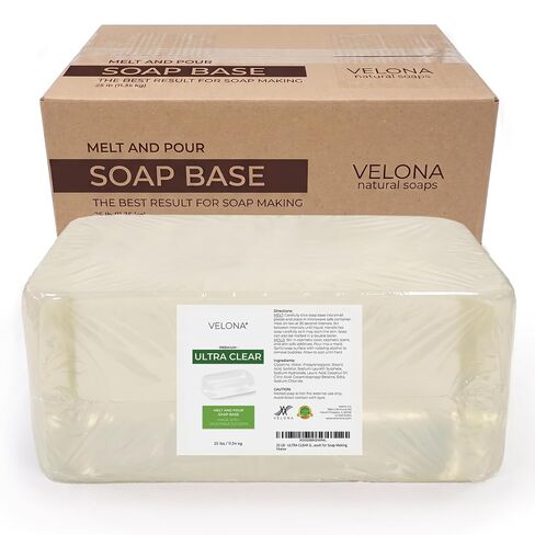 velona 25 lb - Ultra Clear Glycerin Soap Base, Melt & Pour, Transparent in Saudi Arabia