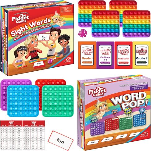 The Fidget Game Ultimate Reading Bundle - Flashcards and Pop Fidget Toys in Saudi Arabia