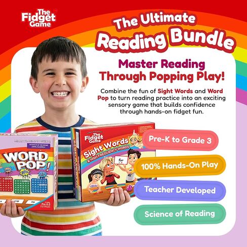 The Fidget Game Ultimate Reading Bundle - Flashcards and Pop Fidget Toys in Saudi Arabia