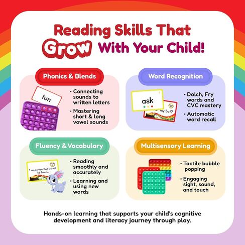 The Fidget Game Ultimate Reading Bundle - Flashcards and Pop Fidget Toys in Saudi Arabia