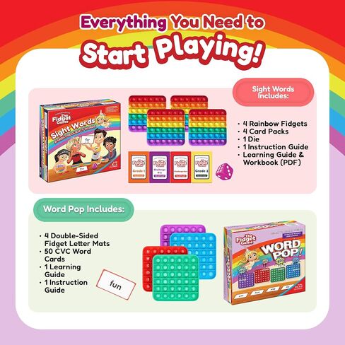 The Fidget Game Ultimate Reading Bundle - Flashcards and Pop Fidget Toys in Saudi Arabia