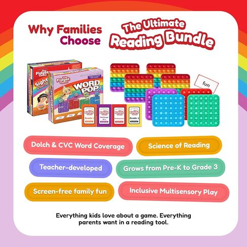 The Fidget Game Ultimate Reading Bundle - Flashcards and Pop Fidget Toys in Saudi Arabia