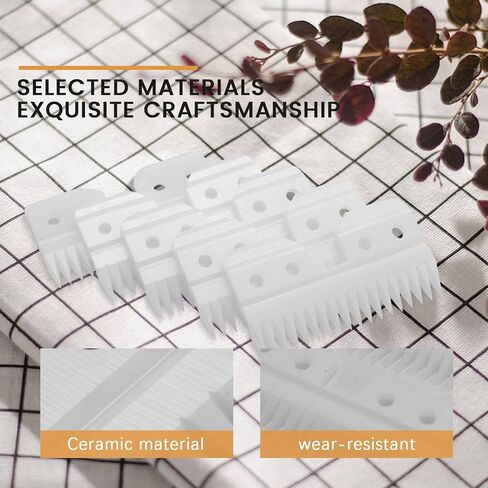 10Pcs/Lot Replaceable Ceramic 18 Teeth Pet Ceramic Clipper Cutting Blade for A5 Series, White in Saudi Arabia