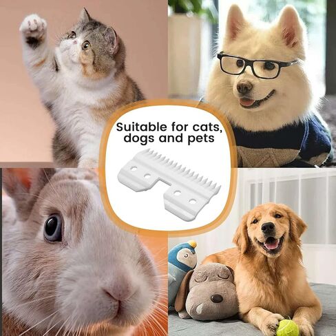 10Pcs/Lot Replaceable Ceramic 18 Teeth Pet Ceramic Clipper Cutting Blade for A5 Series, White in Saudi Arabia